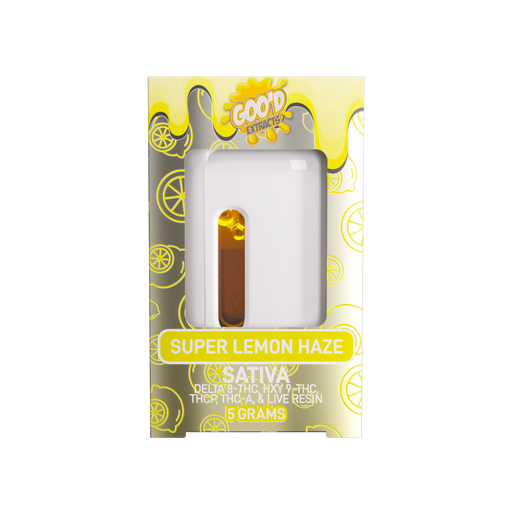 GOO'D Extracts - Delta 8 - HXY 9 - THCA - THCP - Live Resin - Disposable - Super Lemon Haze - 5G - Burning Daily