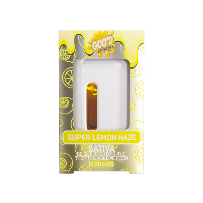 GOO'D Extracts - Delta 8 - HXY 9 - THCA - THCP - Live Resin - Disposable - Super Lemon Haze - 5G