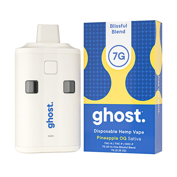 Ghost Hemp - Blissful Blend - Disposable - Pineapple OG - 7G - Burning Daily