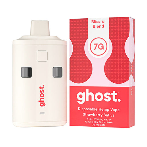 Ghost Hemp - Blissful Blend - Disposable - Strawberry - 7G - Burning Daily
