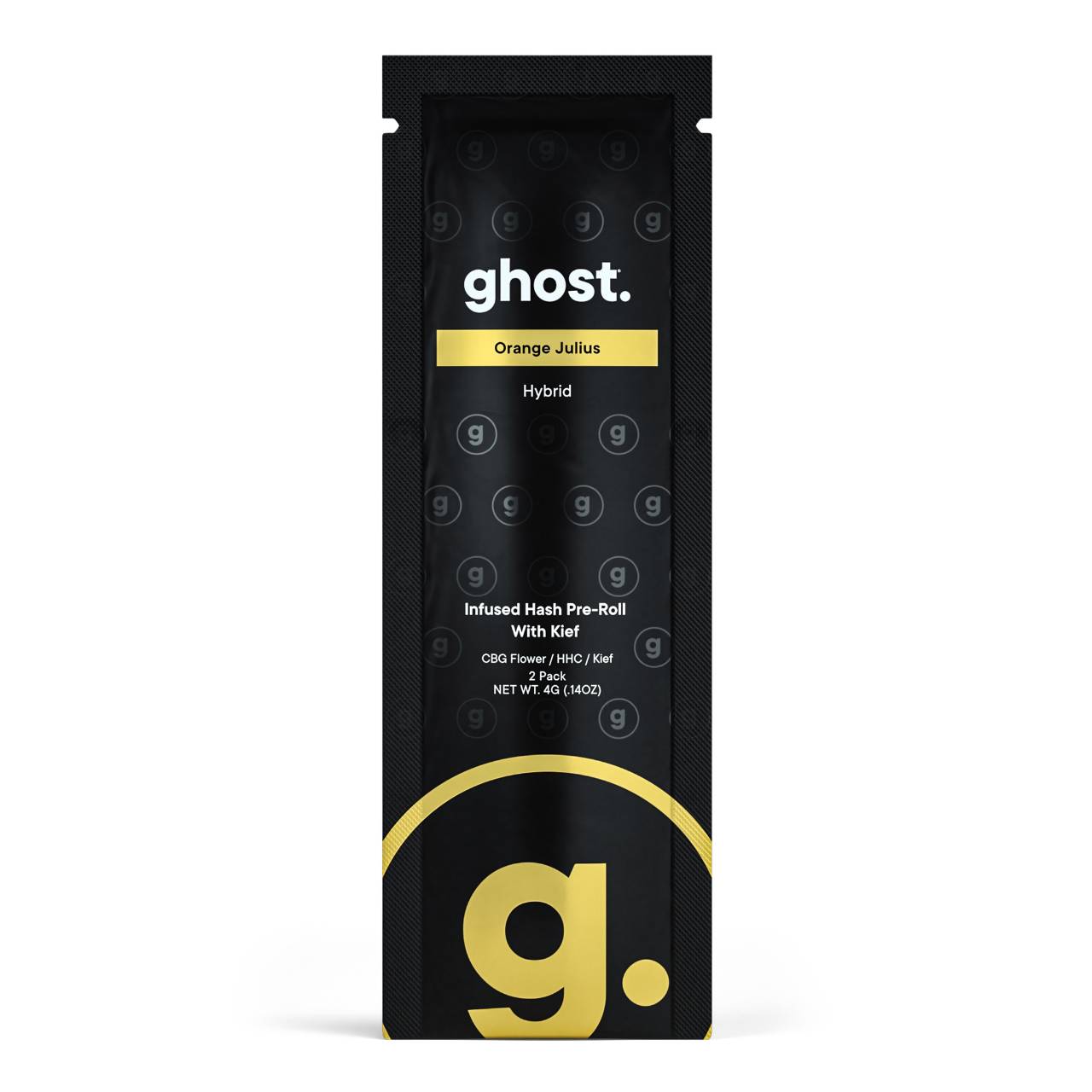 Ghost Hemp - CBG - HHC - Kief - Hash Preroll - Orange Julius - 4G - Burning Daily