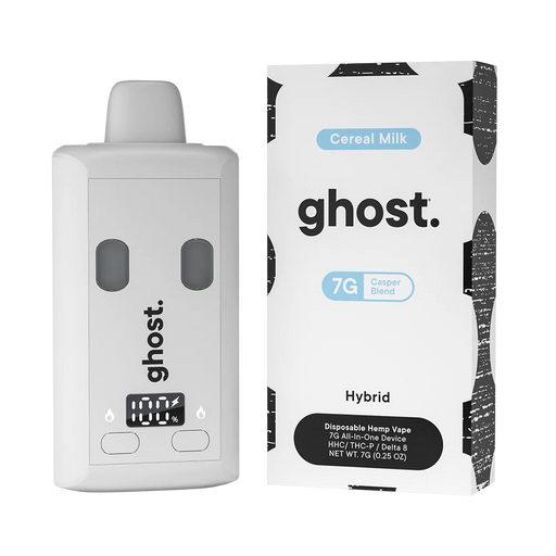 Ghost Hemp - Casper Blend - THCP - HHC - Disposable - Cereal Milk - 7G - Burning Daily