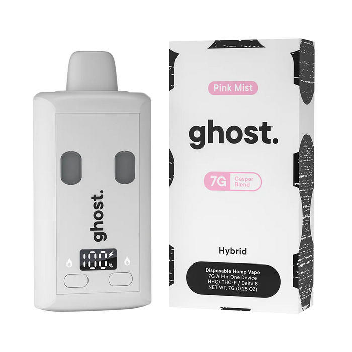 Ghost Hemp - Casper Blend - THCP - HHC - Disposable - Pink Mist - 7G - Burning Daily