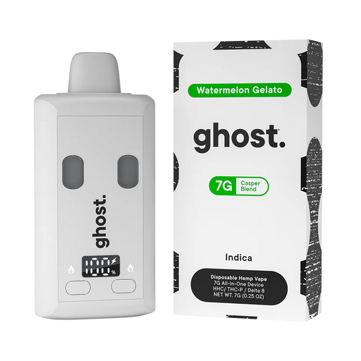 Ghost Hemp - Casper Blend - THCP - HHC - Disposable - Watermelon Gelato - 7G - Burning Daily