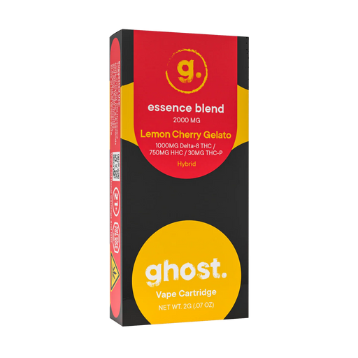 Ghost Hemp - Essence Blend - 510 Cartridges - Lemon Cherry Gelato - 2G - Burning Daily
