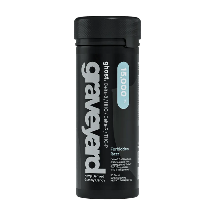 Ghost Hemp - Graveyard - THCP - Gummies - Forbidden Razz - 15000MG - Burning Daily