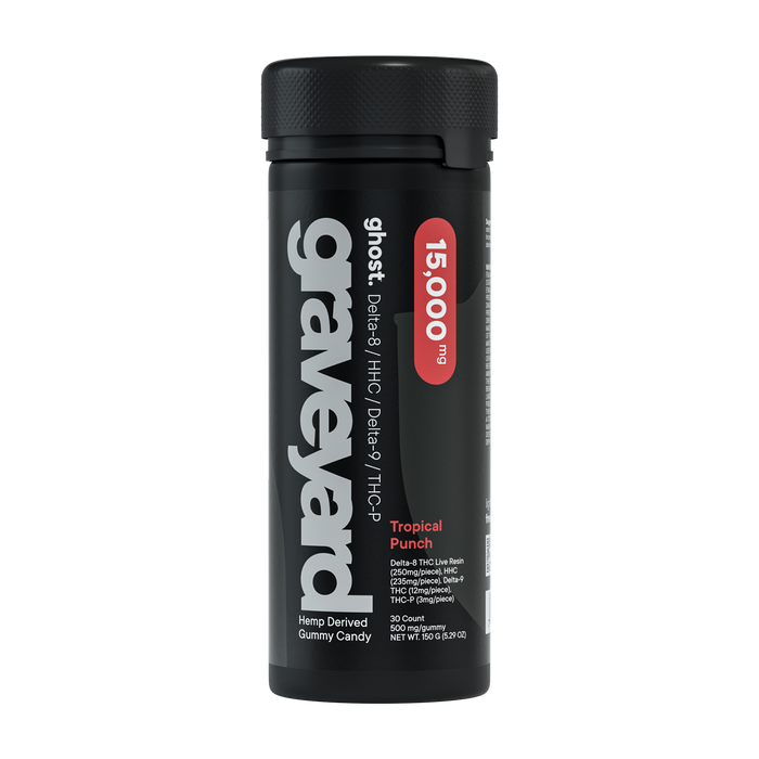 Ghost Hemp - Graveyard - THCP - Gummies - Tropical Punch - 15000MG - Burning Daily