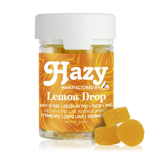 Hazy Extrax - Gummies - Lemon Drop - 3500MG - Burning Daily