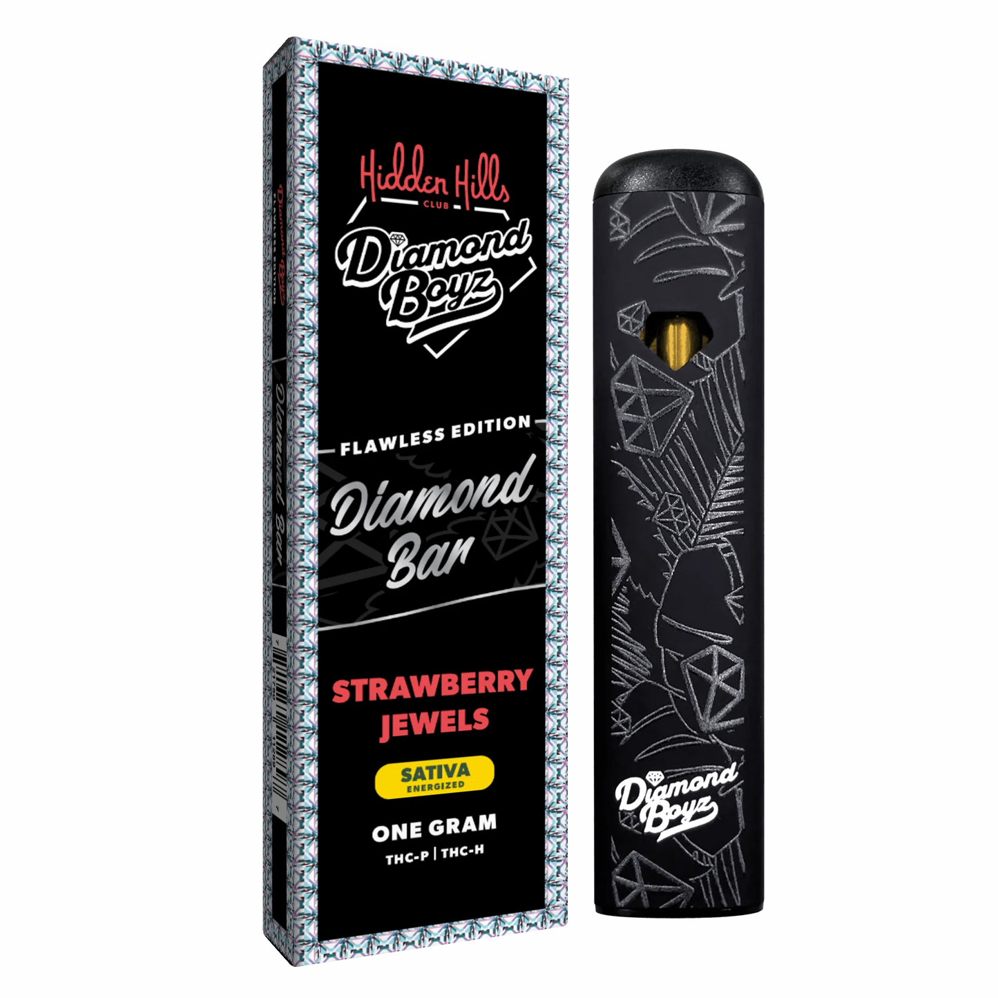 Hidden Hills - Diamond Bar - THCP - THCH - Disposable - Strawberry Jewels - 1G - Burning Daily