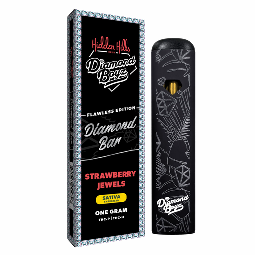 Hidden Hills - Diamond Bar - THCP - THCH - Disposable - Strawberry Jewels - 1G - Burning Daily