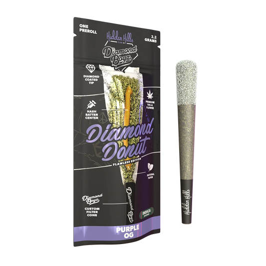 Hidden Hills - Diamond Donut - THCA - Hash Hole - Purple OG - 2.2G - Burning Daily