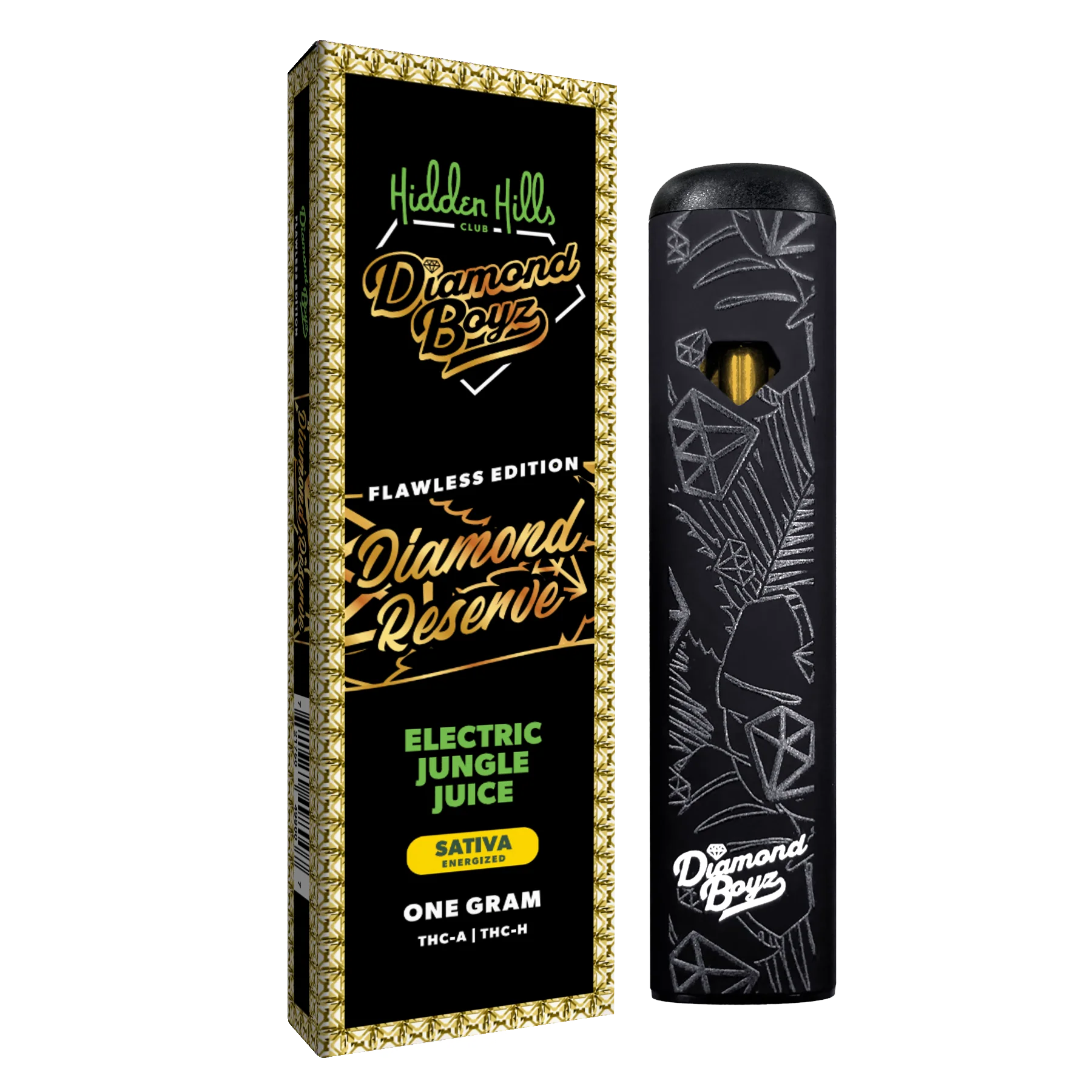 Hidden Hills - Diamond Reserve - THCA - THCH - Disposable - Electric Jungle Juice - 1G - Burning Daily