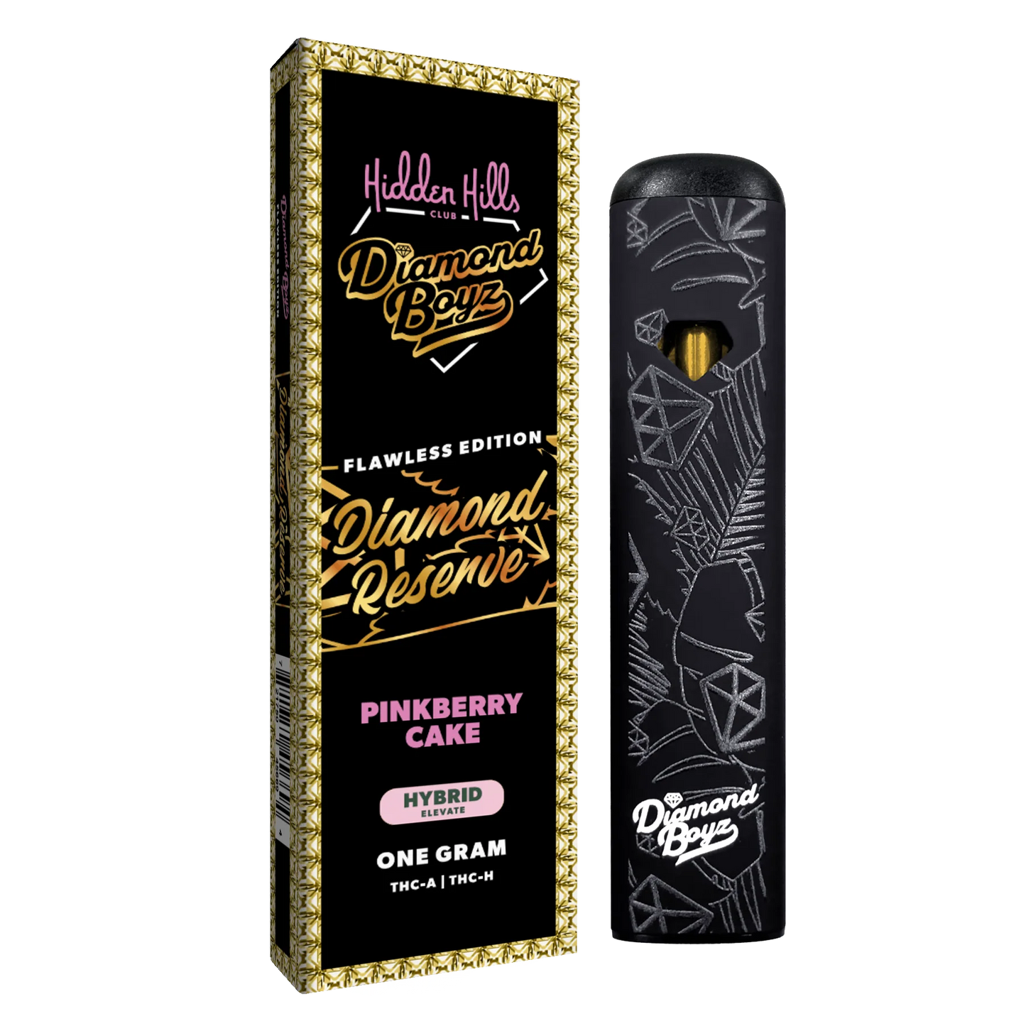 Hidden Hills - Diamond Reserve - THCA - THCH - Disposable - Pinkberry Cake - 1G - Burning Daily