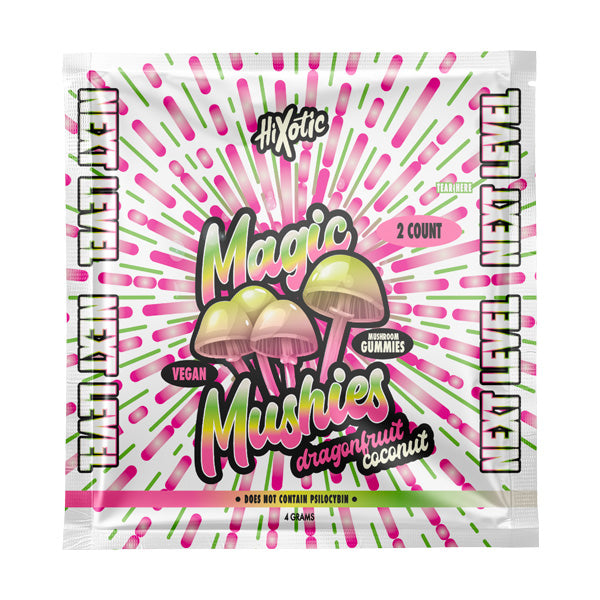 Hixotic - Magic Mushies Gummies - Dragonfruit Coconut - 2CT - Burning Daily