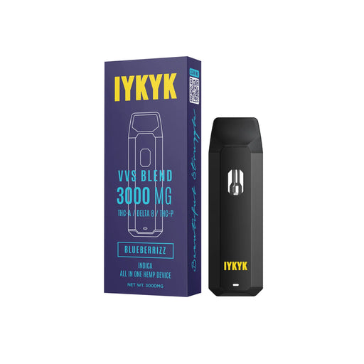 IYKYK - VVS Blend - THCA - Delta 8 - THCP - Disposable - Blueberrizz - 3G - Burning Daily