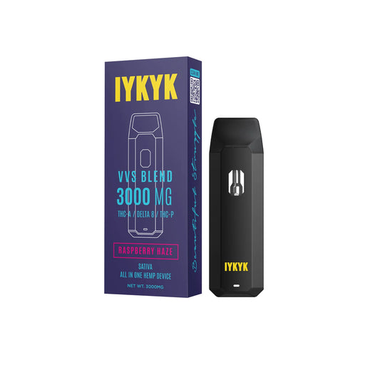 IYKYK - VVS Blend - THCA - Delta 8 - THCP - Disposable - Raspberry Haze - 3G - Burning Daily