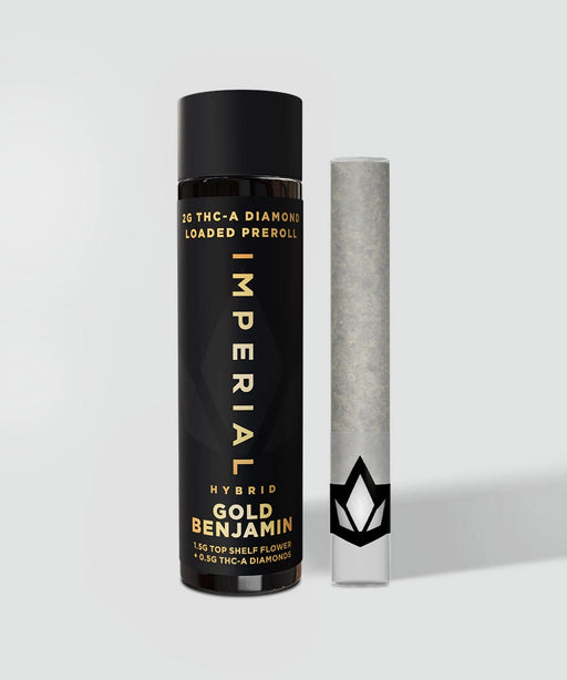 Imperial - THCA - Diamond Loaded - Preroll - Gold Benjamin - 2G - Burning Daily