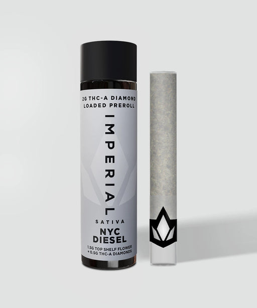Imperial - THCA - Diamond Loaded - Preroll - NYC Diesel - 2G - Burning Daily