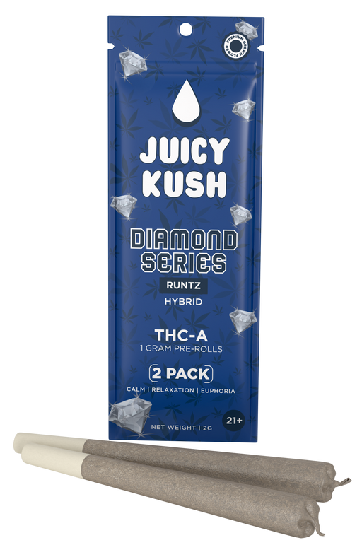 Juicy Kush - THCA - Preroll - 2 Pack - Runtz - 1G - Burning Daily