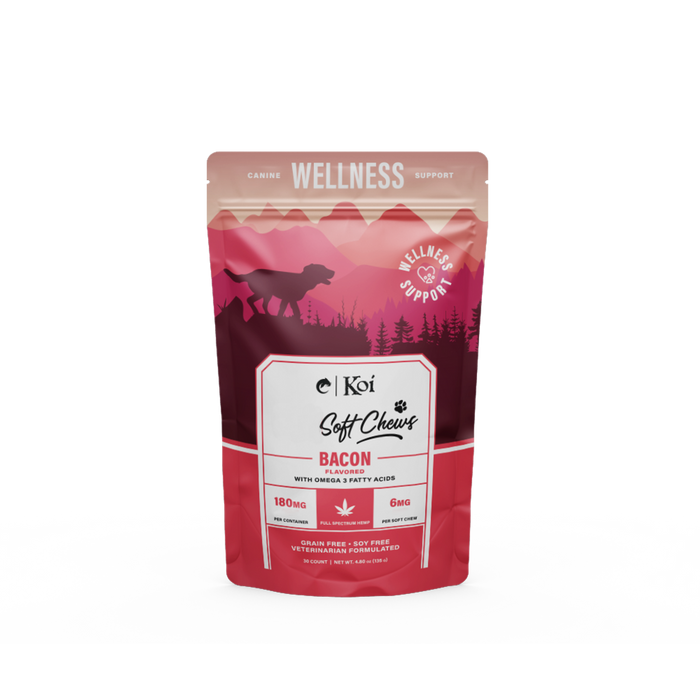 Koi - CBD - Dog Soft Chews - Bacon - 180MG - Burning Daily