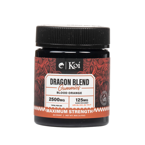 Koi - Dragon Blend - Delta 8 - HHC - Delta 9 - THCP - Gummies - Blood Orange - 2500MG - Burning Daily