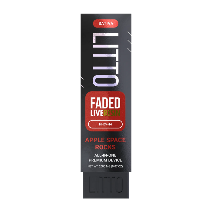 LITTO - FADED - Live Resin - HHC - H4 - Disposable - Apple Space Rocks - 2G - Burning Daily