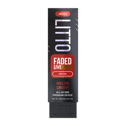 LITTO - FADED - Live Resin - HHC - H4 - Disposable - Melon Crush - 2G - Burning Daily
