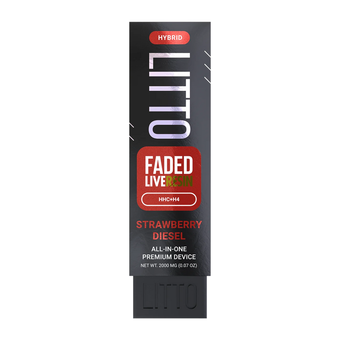 LITTO - FADED - Live Resin - HHC - H4 - Disposable - Strawberry Diesel - 2G - Burning Daily