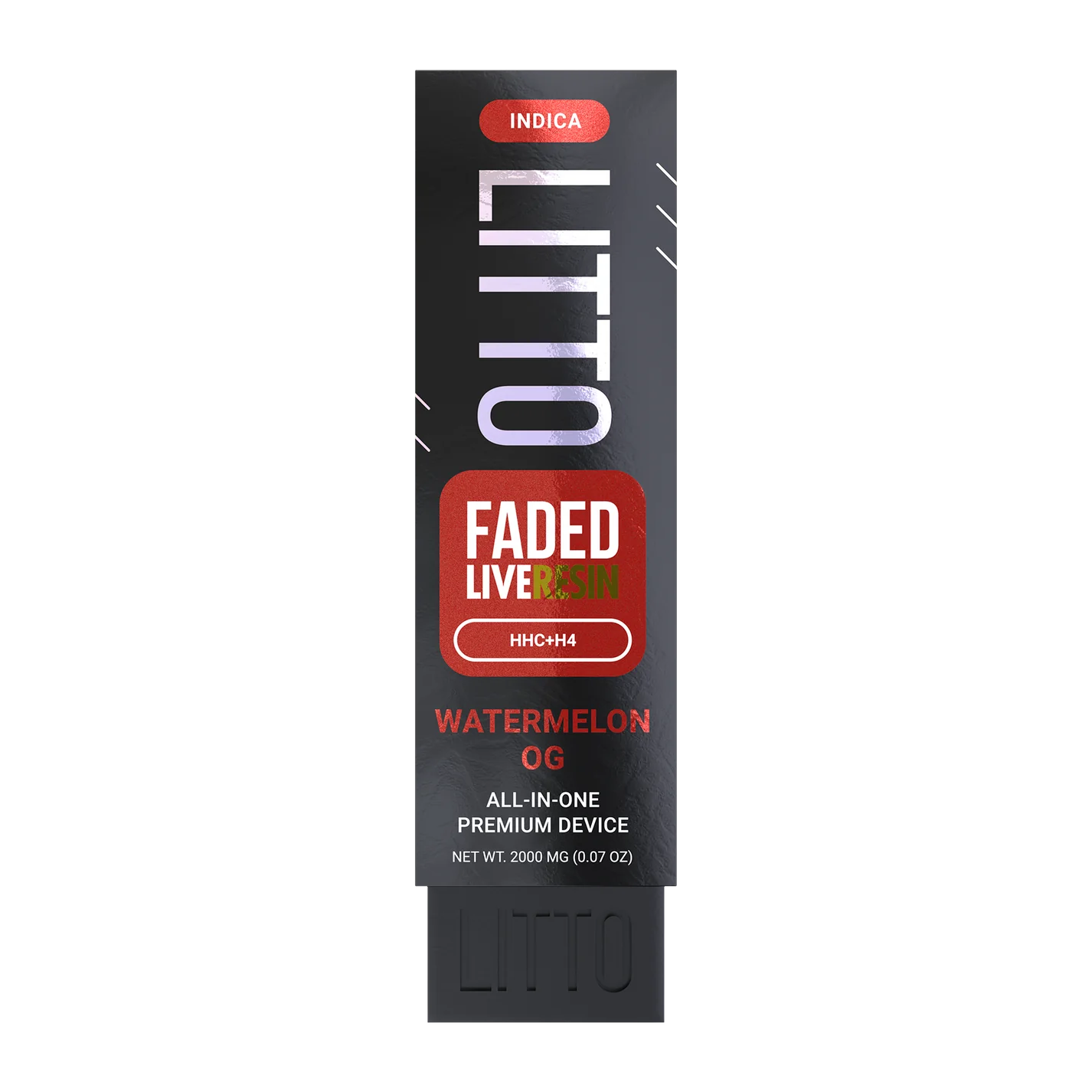 LITTO - FADED - Live Resin - HHC - H4 - Disposable - Watermelon OG - 2G - Burning Daily