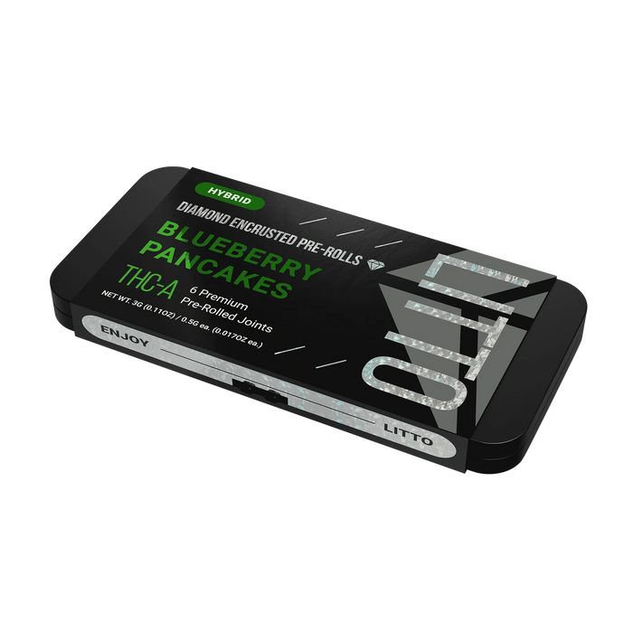 LITTO - THCA - Diamond Encrusted - Preroll - Blueberry Pancakes - 3G - Burning Daily