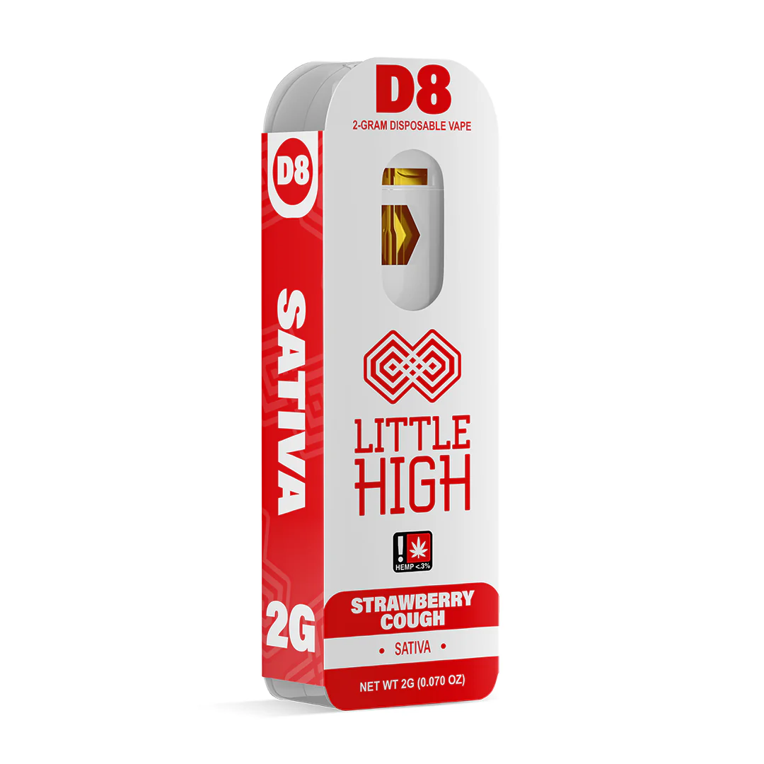 Little High - Delta 8 - Disposable - Strawberry Cough - 2G - Burning Daily