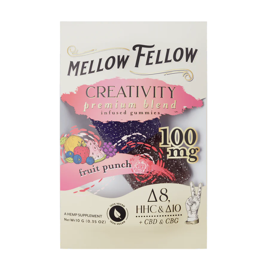 Mellow Fellow - Creativity Premium Blend - Gummies - Fruit Punch - 100MG