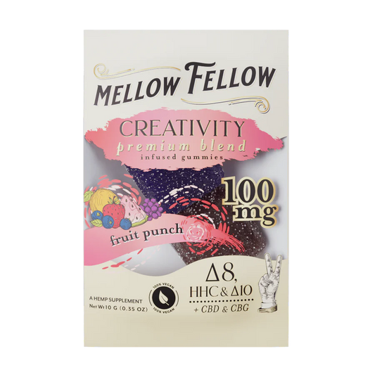 Mellow Fellow - Creativity Premium Blend - Gummies - Fruit Punch - 100MG