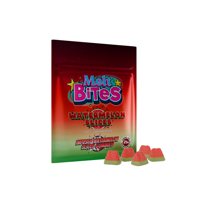 Melt - Bites - Gummies - Watermelon Slices - 1000MG