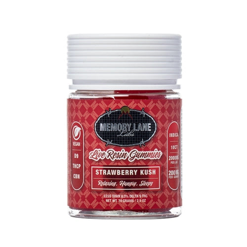 Memory Lane: Live Resin - Gummies - Strawberry Kush - Burning Daily