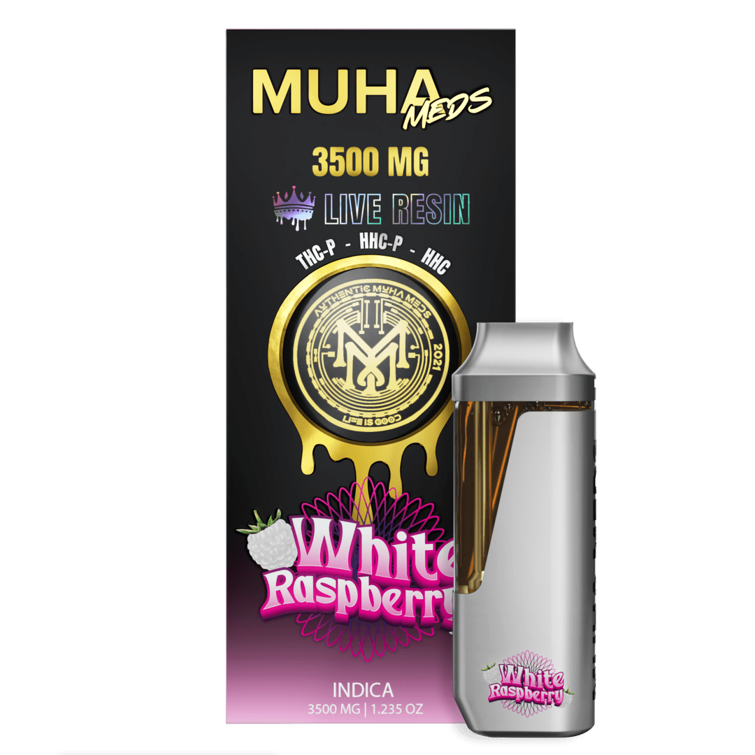 Muha Meds - Live Resin - Disposable - White Raspberry - 3.5G β BD LOGISTICS