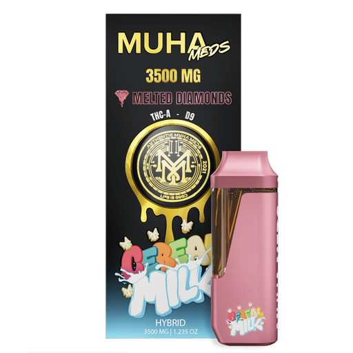 Muha Meds - Melted Diamonds - Disposable - Cereal Milk - 3.5G - Burning Daily