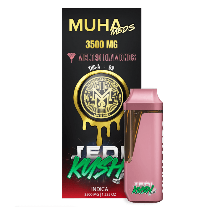 Muha Meds - Melted Diamonds - Disposable - Jedi Kush - 3.5G - Burning Daily