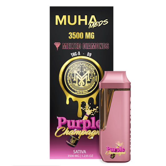 Muha Meds - Melted Diamonds - Disposable - Purple Champagne - 3.5G