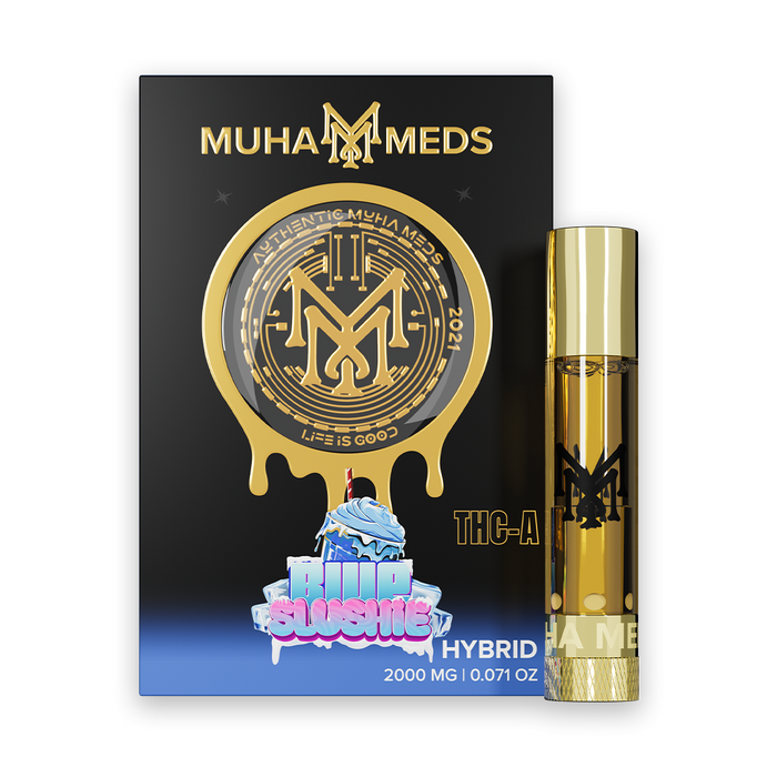 Muha Meds - THCA - 510 Cartridge - Blue Slushie - 2G - Burning Daily