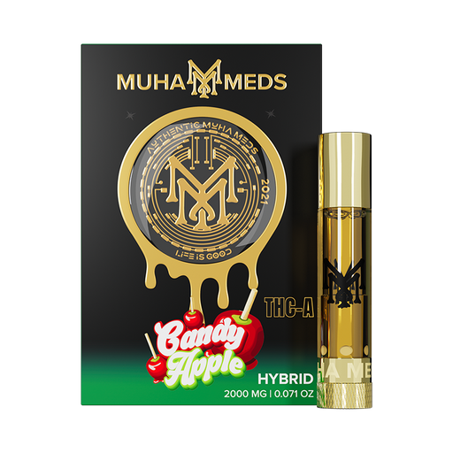Muha Meds - THCA - 510 Cartridge - Candy Apple - 2G - Burning Daily