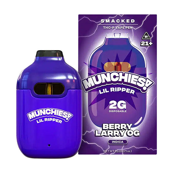 Munchies - Lil Ripper - THCP - Disposable - Berry Larry OG - 2G - Burning Daily