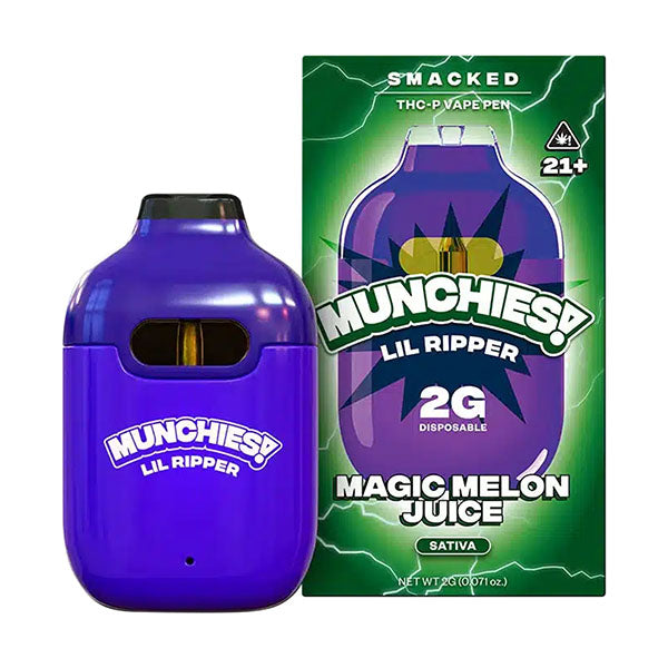 Munchies - Lil Ripper - THCP - Disposable - Magic Melon Juice - 2G - Burning Daily