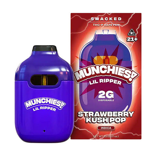 Munchies - Lil Ripper - THCP - Disposable - Strawberry Kush Pop - 2G - Burning Daily