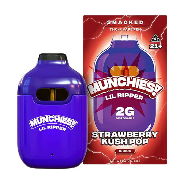 Munchies - Lil Ripper - THCP - Disposable - Strawberry Kush Pop - 2G - Burning Daily