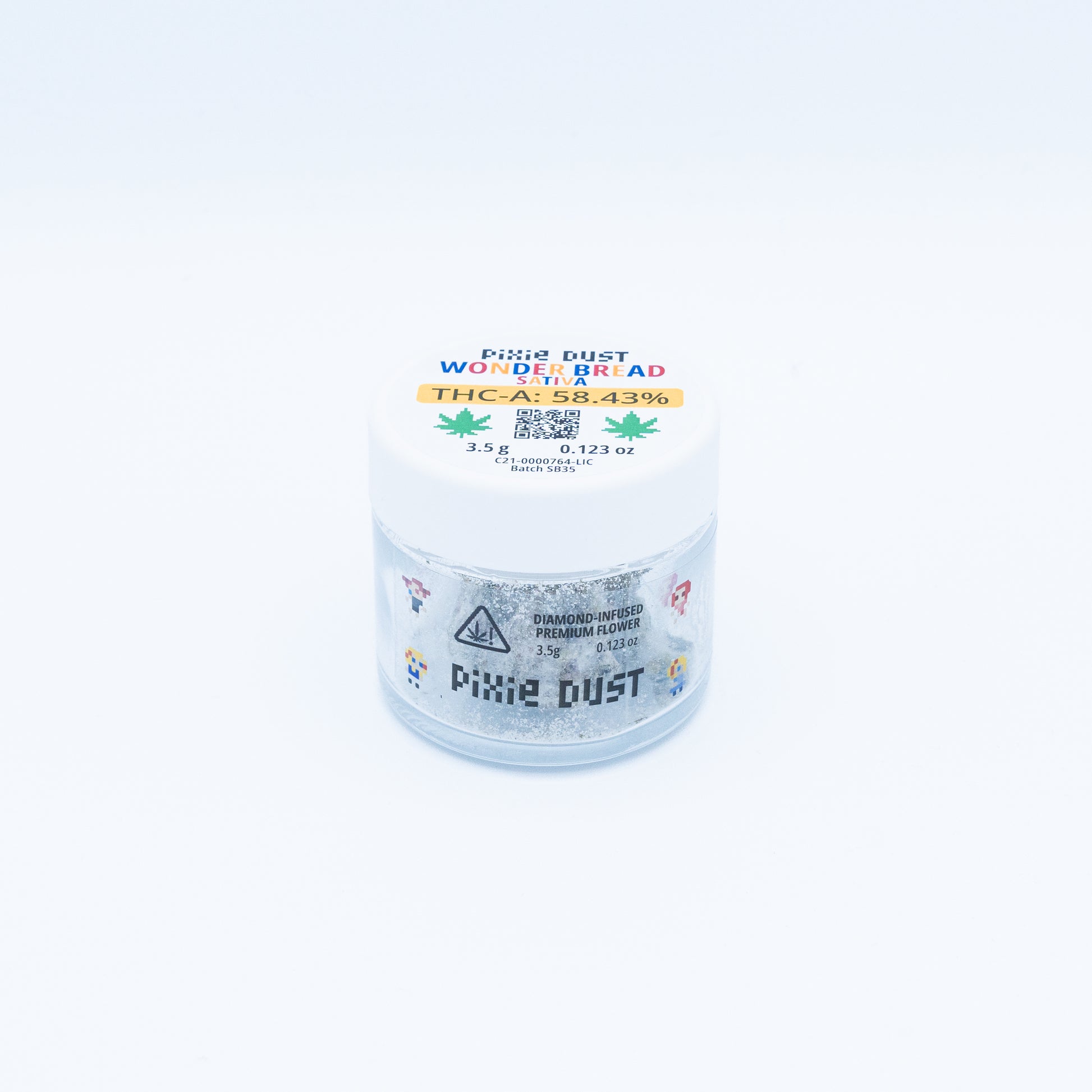Pixie Dust- Diamond infused THCA - Flower - Wonder Bread - 3.5G - Burning Daily