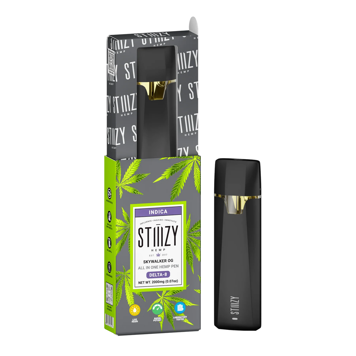 STIIIZY Hemp - Delta 8 - Disposable - Skywalker OG - 2G - Burning Daily