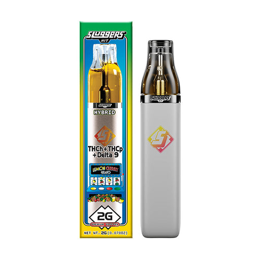 Sluggers Hit - Gram Slam - THCP - Disposable - Lemon Cherry Gelato - 2G - Burning Daily