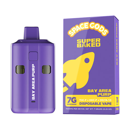 Space Gods - Super Baked - THCP - HHCP - Disposable - Bay Area Purp - 7G