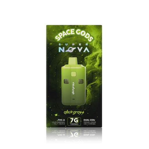 Space Gods - Super Nova - THCA - Disposable - Alien Grass - 7G - Burning Daily